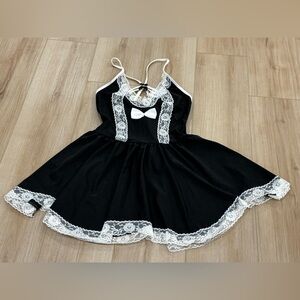 NWT Boutique Black & White Lace Babydoll Lingerie Dress | Size S